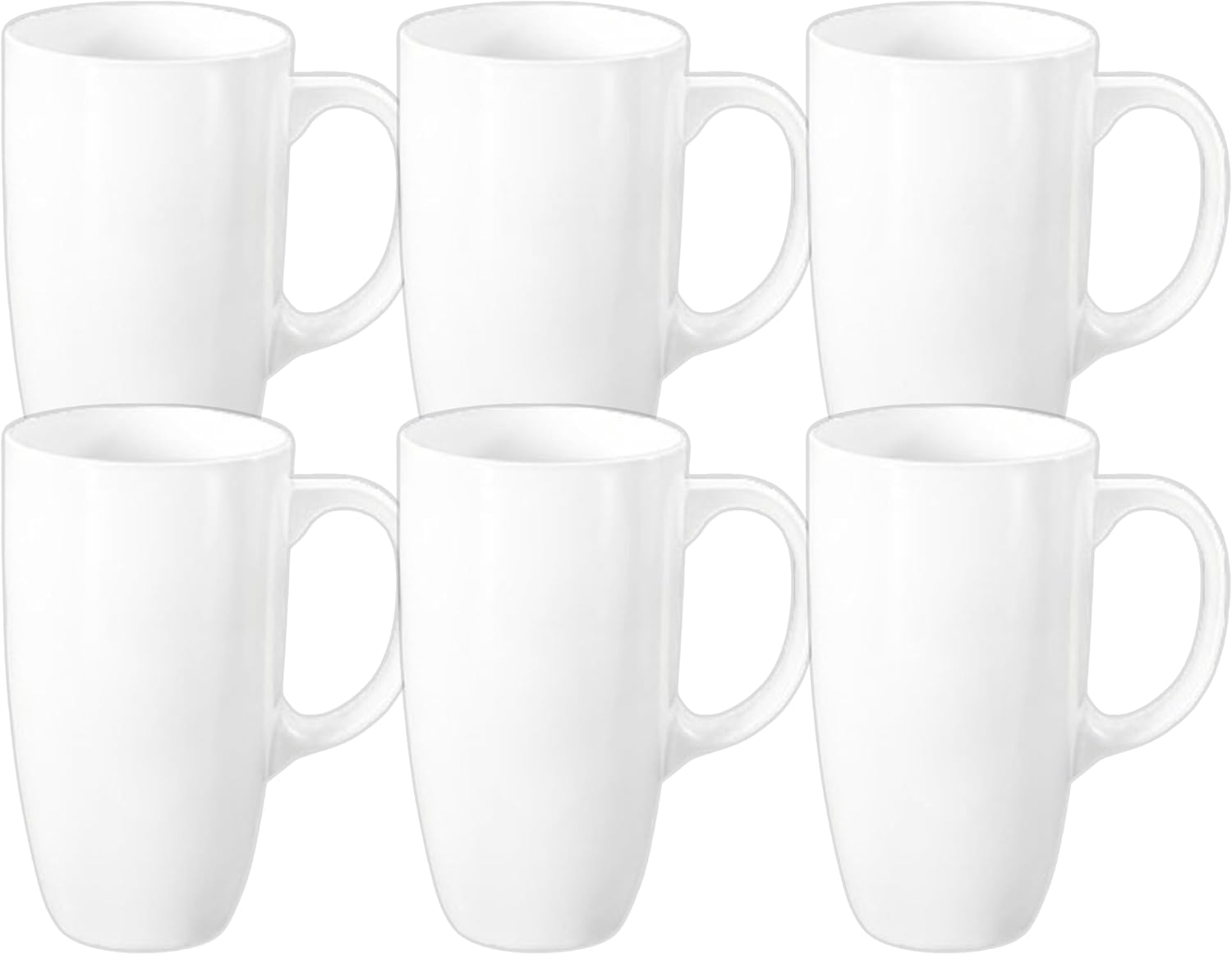 Wilmax Becher 630 ml Porzellan Weiß 6er Set WL-993093/A6