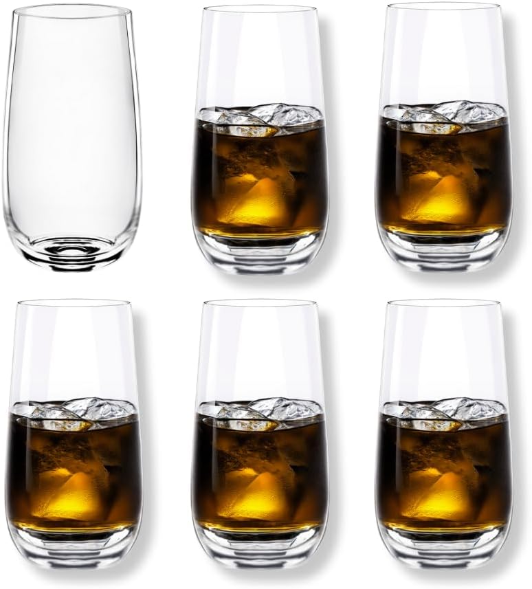 Wilmax Karaffe mit 6 Gläsern Kristallglas Set WL-888370/1C-888022/A6