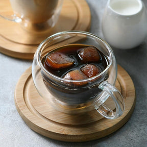 Wilmax Doppelwandiges Thermoglas mit Henkel 400 ml 6er Set WL-888770/A6