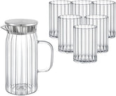 Wilmax Krug mit 6 Gläsern Glas Set WL-888219/A-888623/A6