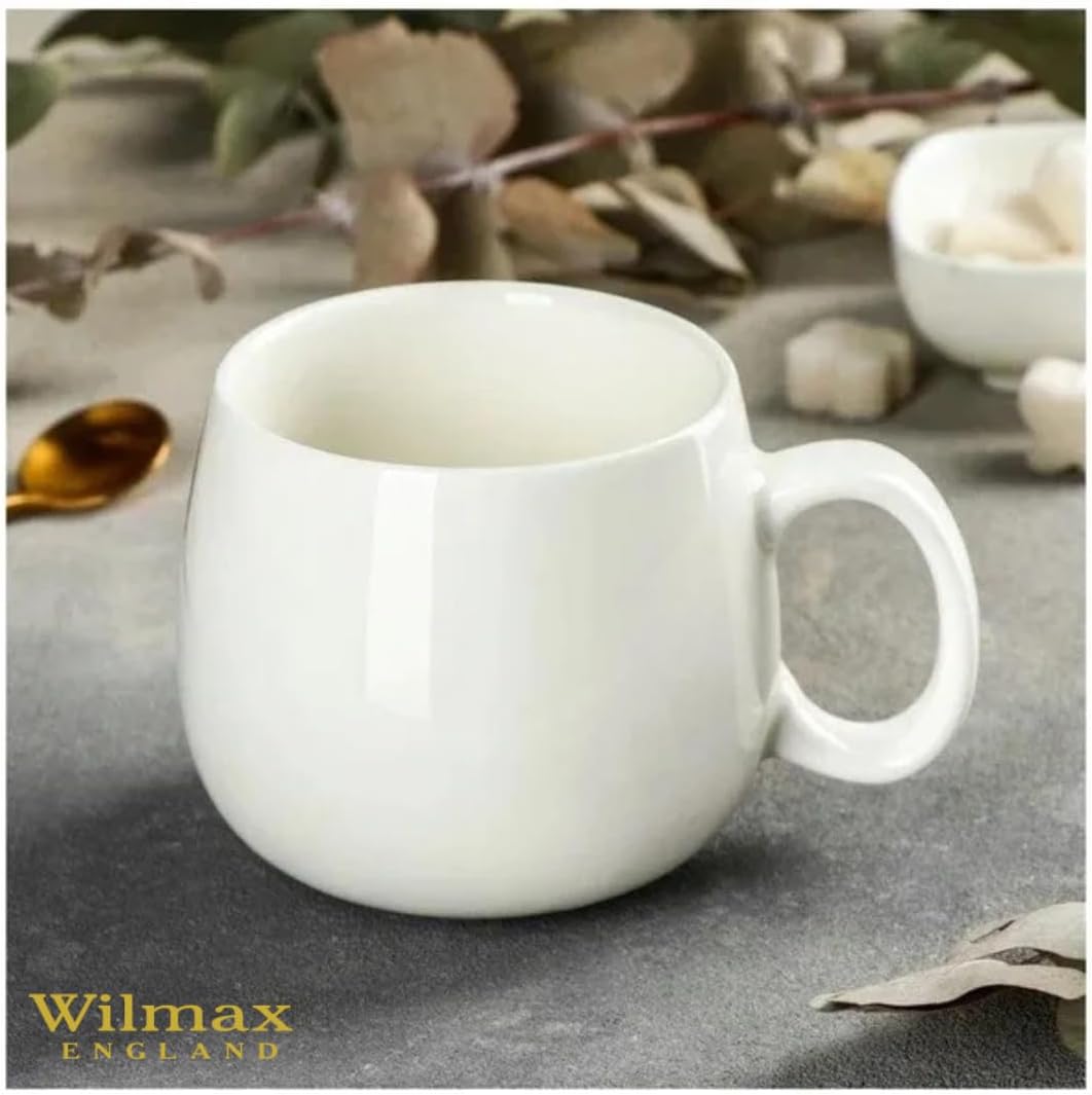 Wilmax Tasse 400 ml Weiß Porzellan 4er Set WL-993084/A4