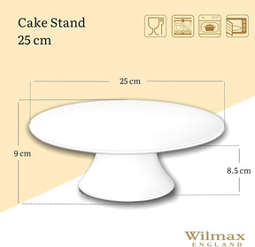 Wilmax Kuchenständer 25 cm Porzellan Weiß WL-996128/A