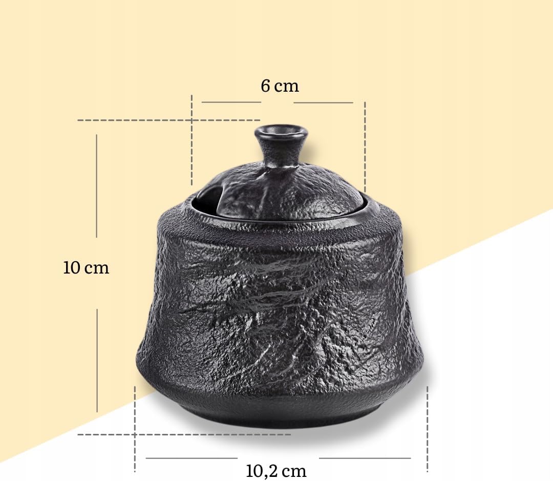 Wilmax Zuckerdose SlateStone Schwarz 280 ml Porzellan WL-661160/A