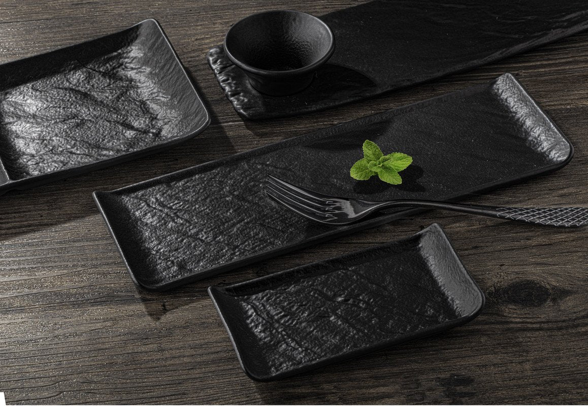 Wilmax Servierplatte SlateStone Schwarz 30 x 9.5 cm Porzellan WL-661102/A