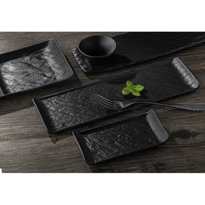 Wilmax Rechteckschale SlateStone Schwarz 46.5 x 9.5 cm Porzellan WL-661103/A