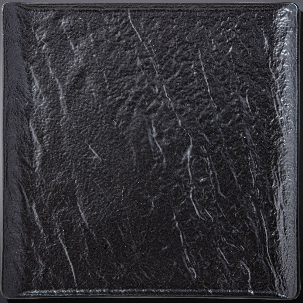 Wilmax Quadratischer Teller 13 x 13 cm 6er Set SlateStone Schwarz WL-661104/A6