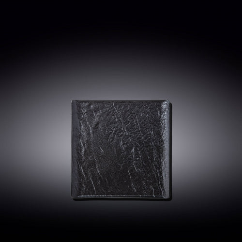 Wilmax Quadratischer Teller 13 x 13 cm 6er Set SlateStone Schwarz WL-661104/A6