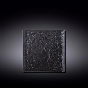 Wilmax Quadratischer Teller 17 x 17 cm 6er Set SlateStone Schwarz WL-661105/A6