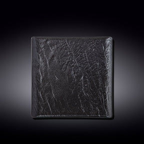 Wilmax Quadratischer Teller SlateStone Schwarz 21.5 x 21.5 cm Porzellan WL-661106/A