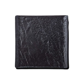 Wilmax Quadratische Platte 27 x 27 cm 2er Set SlateStone Schwarz WL-661107/A2