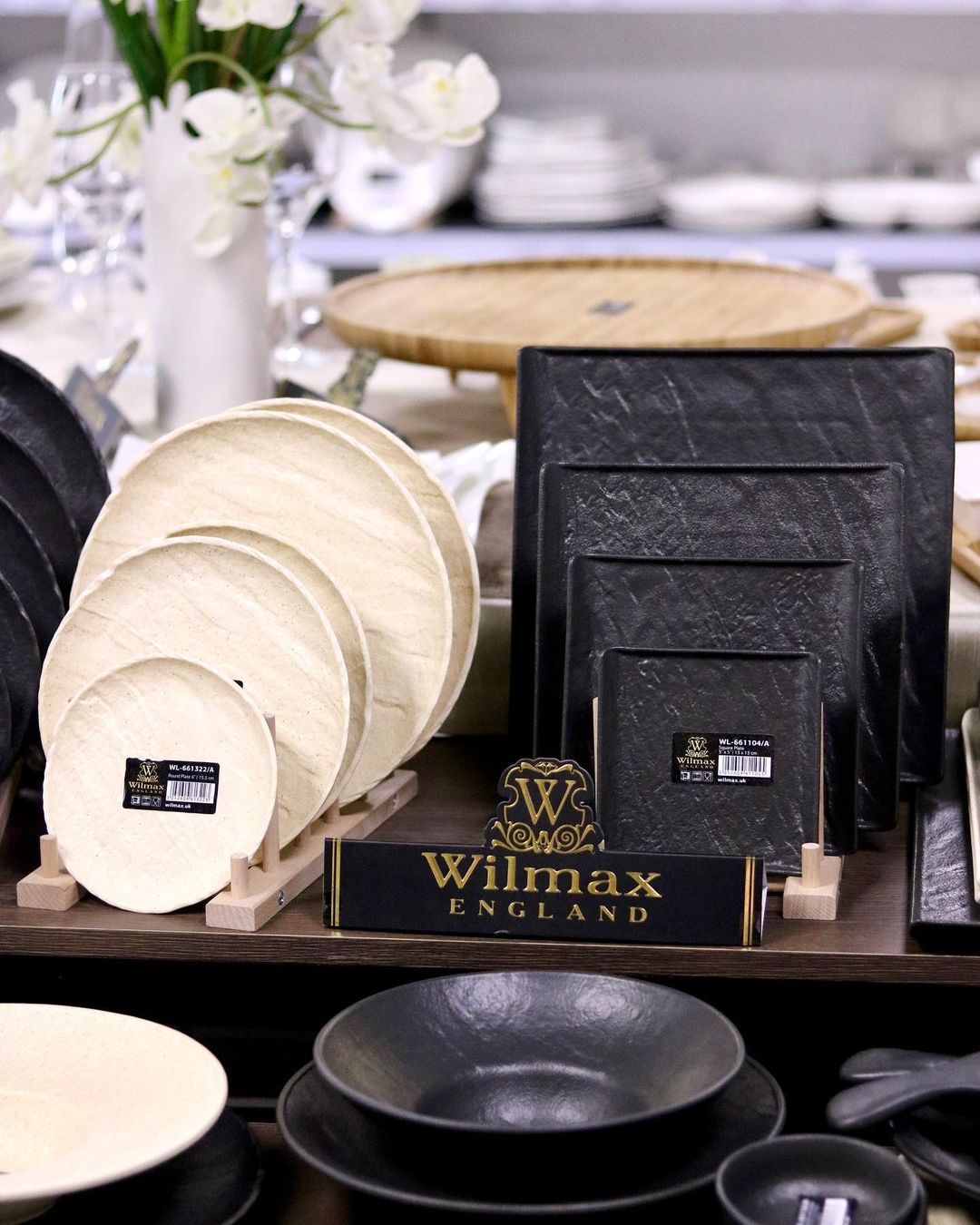Wilmax Quadratischer Teller 21.5 x 21.5 cm 3er Set SlateStone Schwarz WL-661106/A3