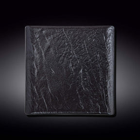 Wilmax Quadratische Platte 27 x 27 cm 2er Set SlateStone Schwarz WL-661107/A2