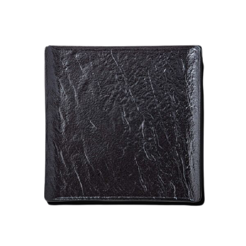 Wilmax Quadratische Platte 27 x 27 cm 2er Set SlateStone Schwarz WL-661107/A2