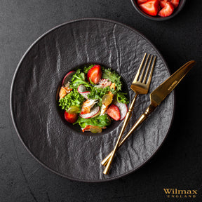 Wilmax Tiefer Teller 27 cm 250 ml 2er Set SlateStone Schwarz WL-661116/A2