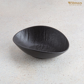 Wilmax Ovale Schale 8 x 6 x 3 cm 6er Set SlateStone Schwarz WL-661117/A6