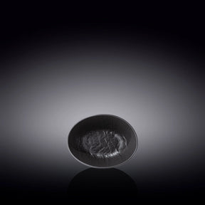 Wilmax Ovale Schale 8 x 6 x 3 cm 6er Set SlateStone Schwarz WL-661117/A6