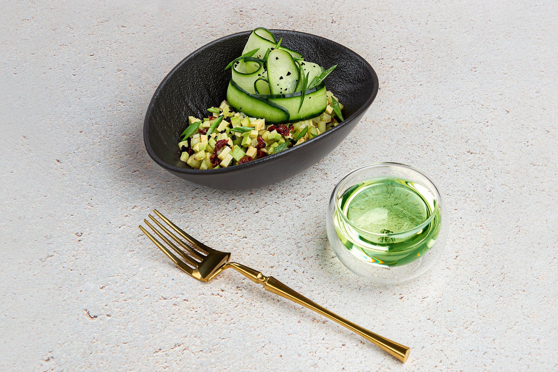 Wilmax Ovale Schale SlateStone Schwarz 13 x 10 x 6 cm Porzellan WL-661118/A