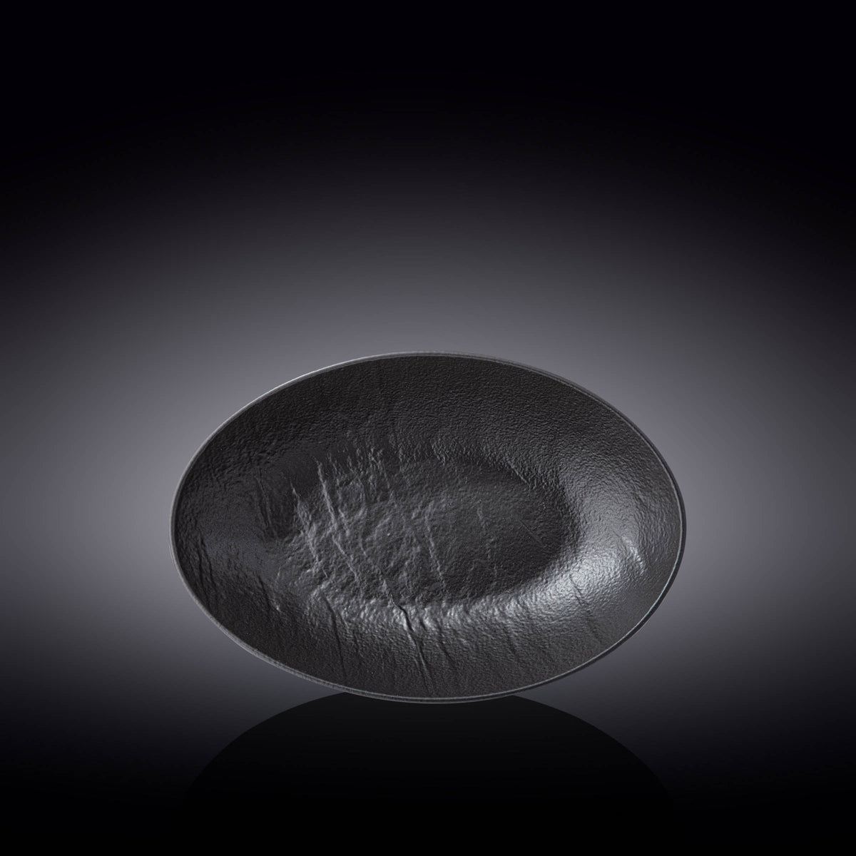 Wilmax Ovale Servierschale SlateStone Schwarz 25 x 16.5 x 6 cm Porzellan WL-661120/A