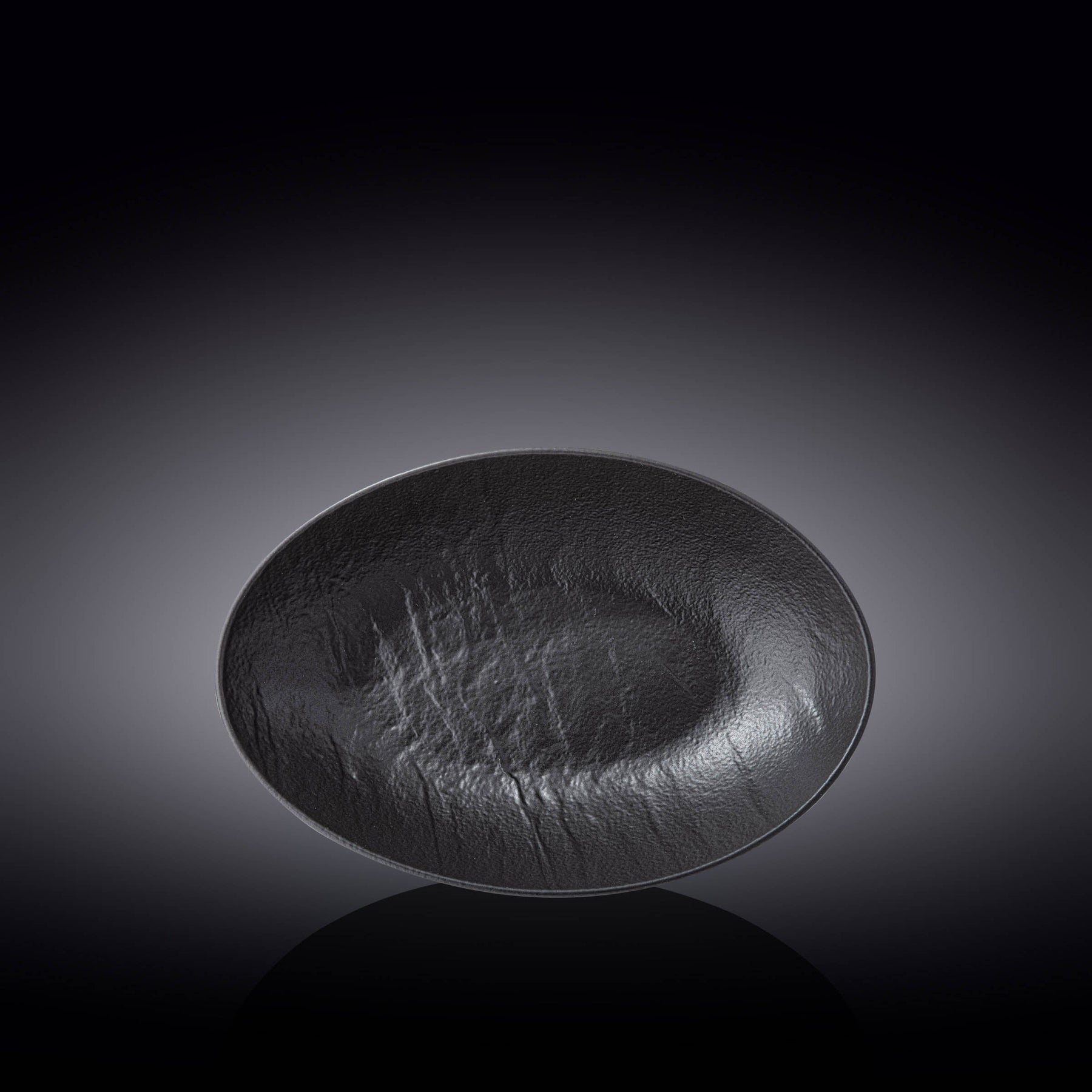 Wilmax Ovale Servierschale SlateStone Schwarz 25 x 16.5 x 6 cm Porzellan WL-661120/A