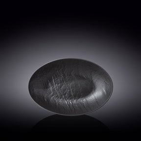 Wilmax Ovale Servierschale SlateStone Schwarz 25 x 16.5 x 6 cm Porzellan WL-661120/A