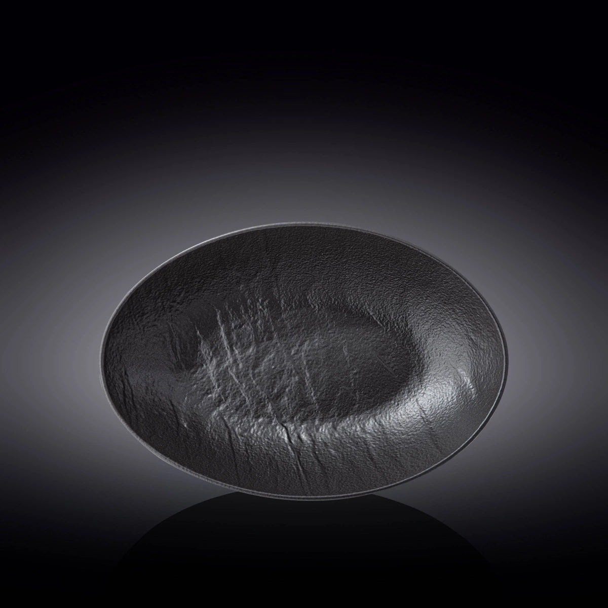 Wilmax Ovale Servierschale SlateStone Schwarz 30 x 19.5 x 7 cm Porzellan WL-661121/A