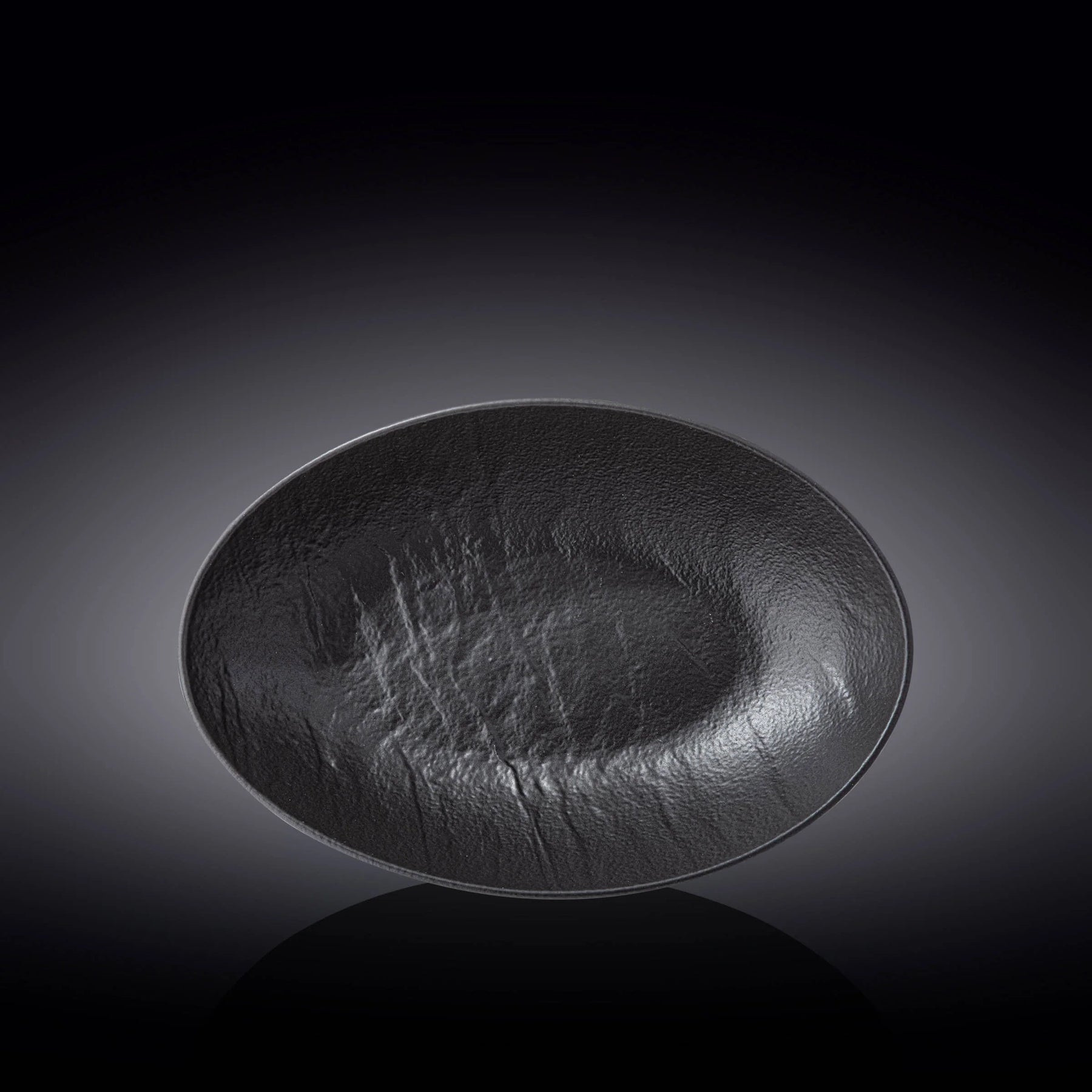 Wilmax Ovale Servierschale SlateStone Schwarz 30 x 19.5 x 7 cm Porzellan WL-661121/A