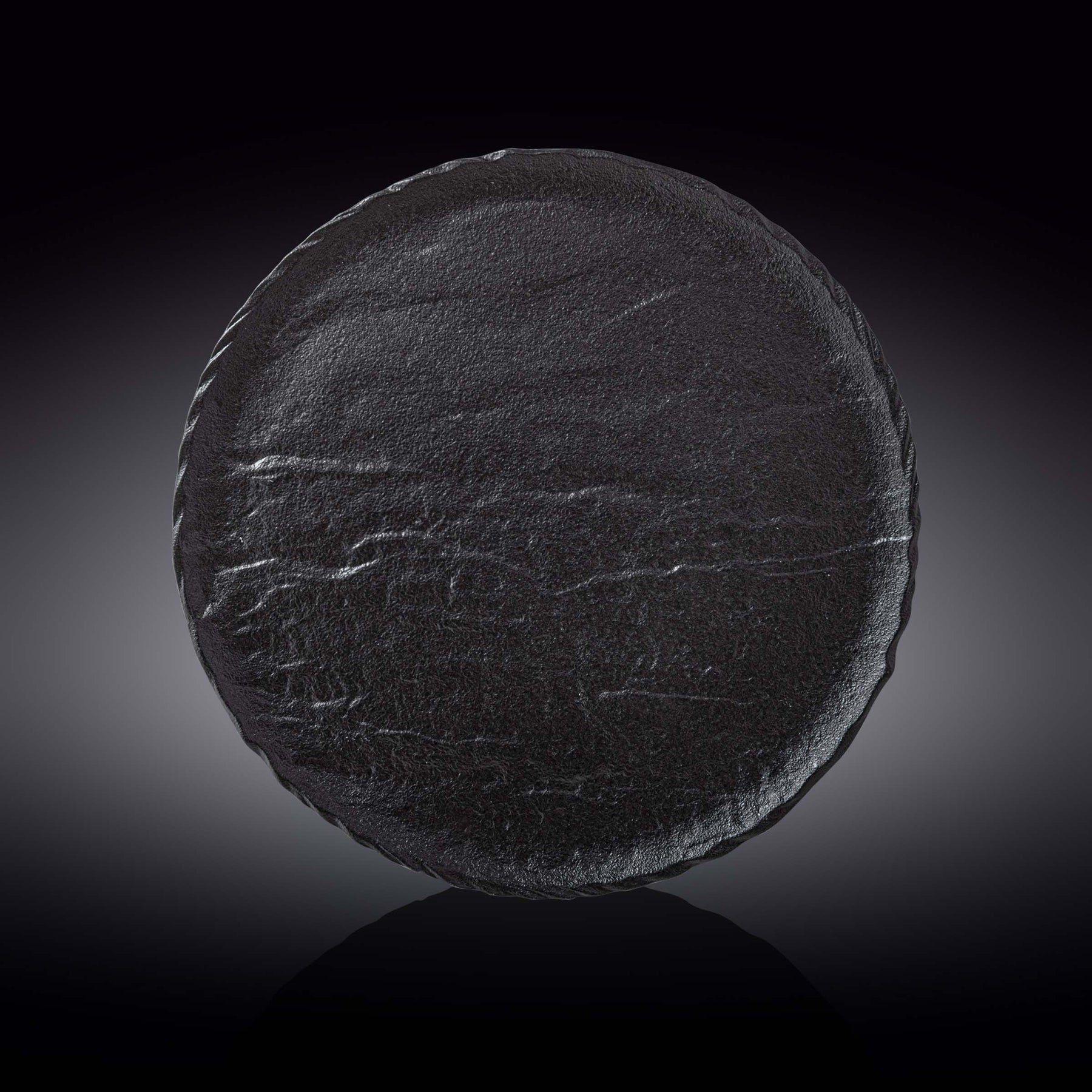 Wilmax Runde Servierplatte SlateStone Schwarz 30 cm Porzellan WL-661128/A