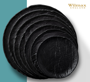 Wilmax Teller SlateStone Rund Schwarz 33 cm Porzellan WL-661129/A
