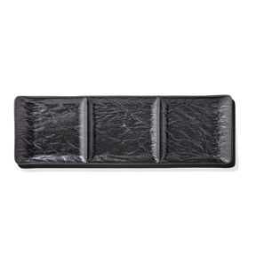 Wilmax Rechteckige Schale SlateStone Schwarz 40.5 x 13 cm Porzellan WL-661136/A