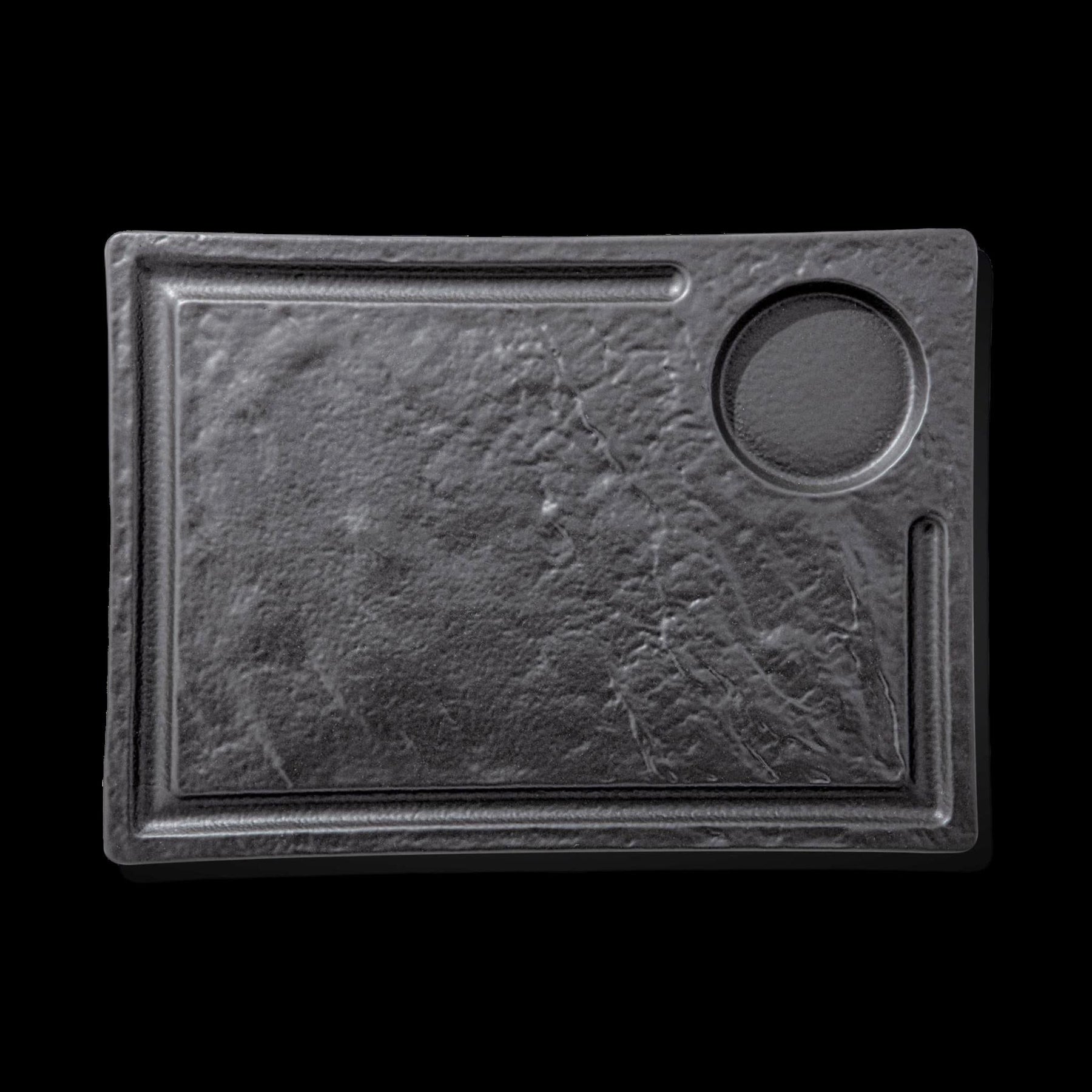 Wilmax Rechteckiger Servierteller SlateStone Schwarz 32.5 x 23 cm Porzellan WL-661148/A