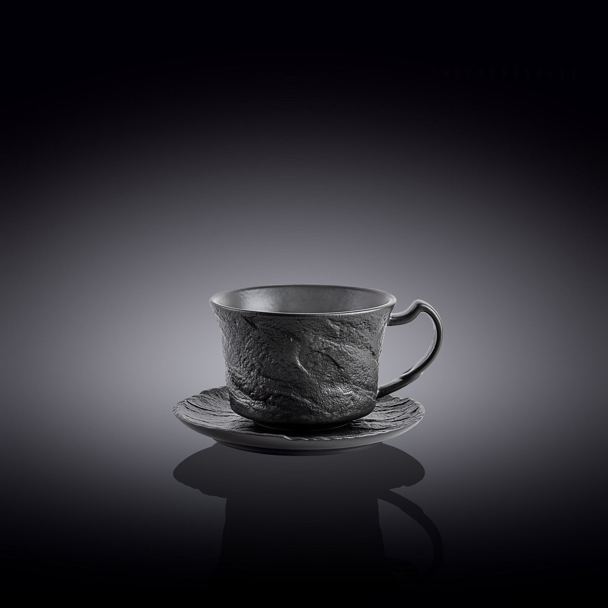 Wilmax Espressotasse mit Untertasse SlateStone Schwarz 75 ml Porzellan WL-661149/AB