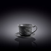 Wilmax Espressotasse mit Untertasse SlateStone Schwarz 75 ml Porzellan WL-661149/AB