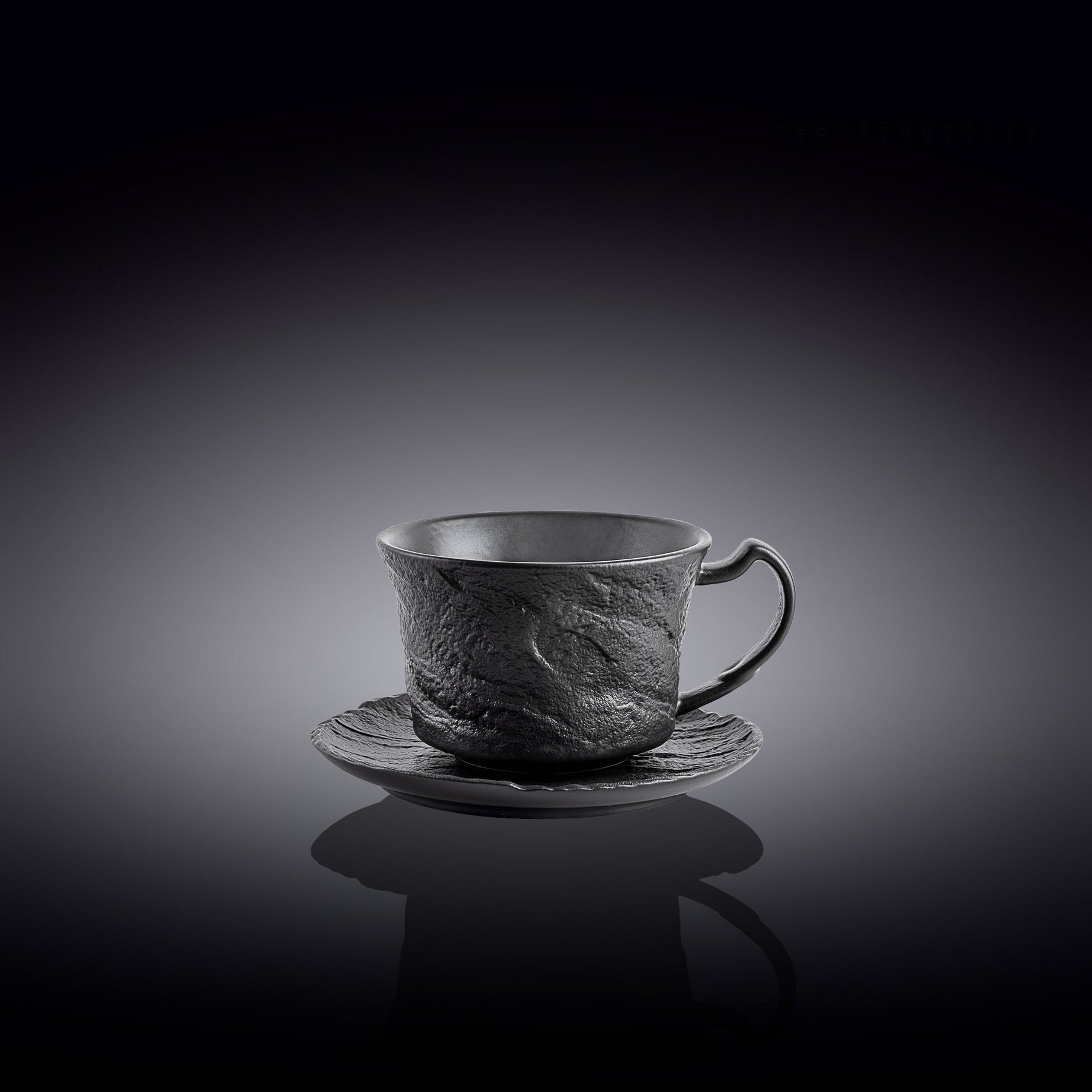 Wilmax Espressotasse mit Untertasse SlateStone Schwarz 75 ml Porzellan WL-661149/AB