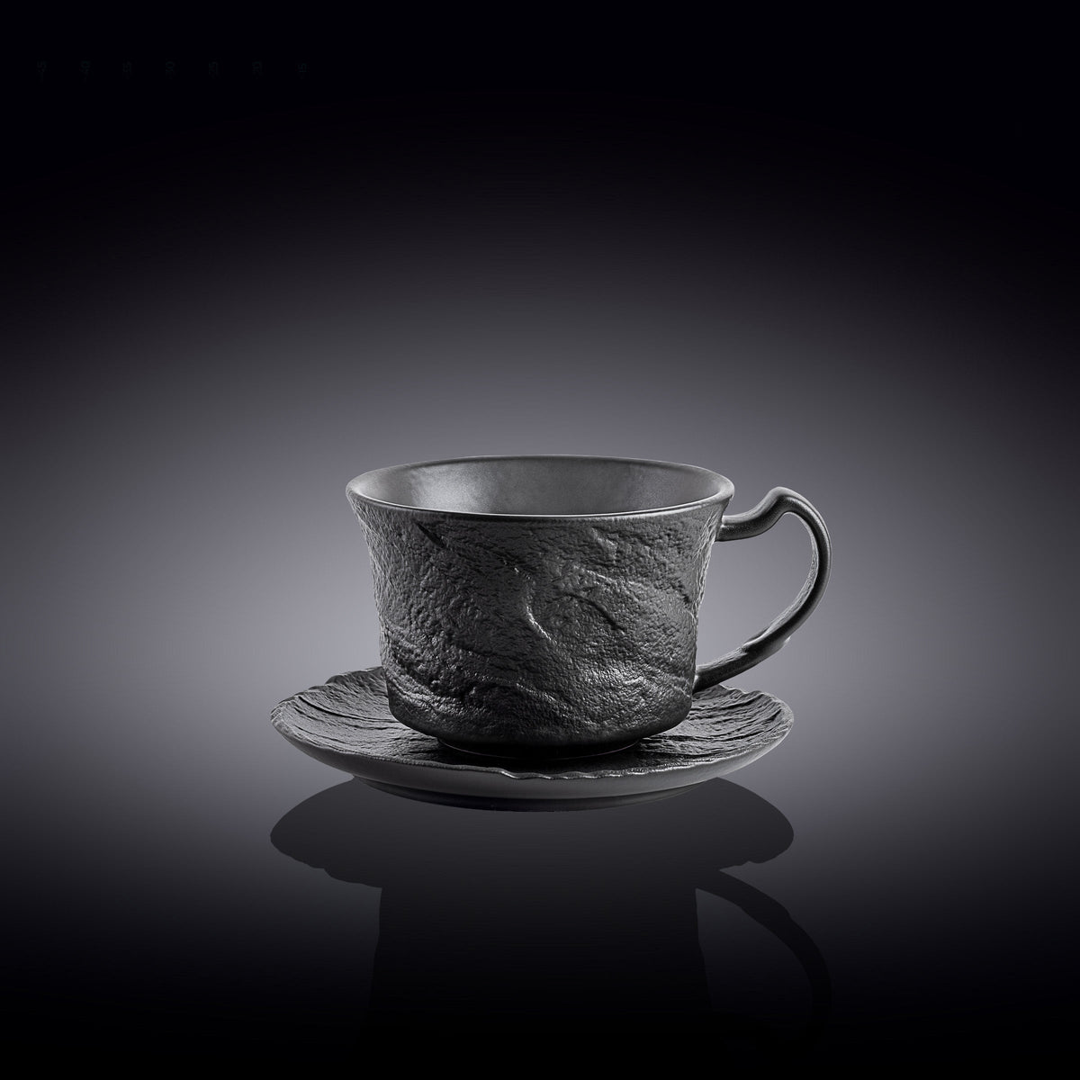Wilmax Teetasse mit Untertasse SlateStone Schwarz 180 ml Porzellan WL-661151/AB