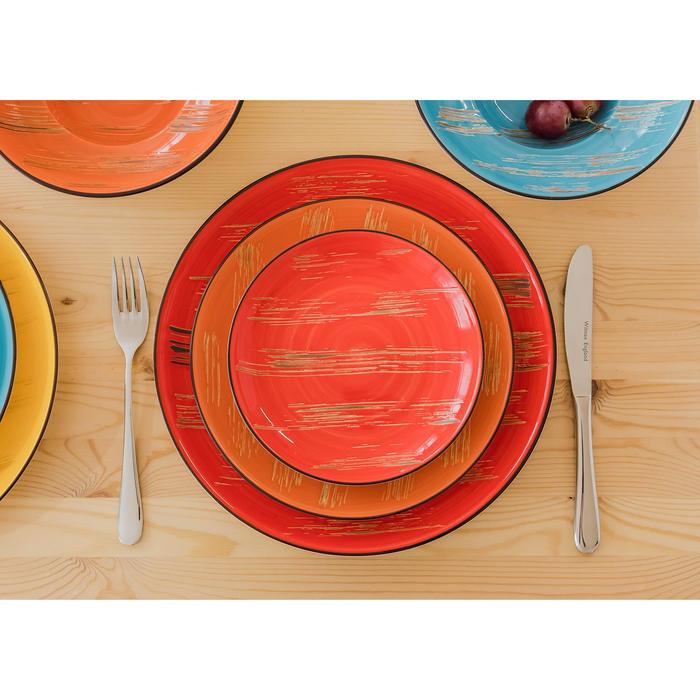 Wilmax Teller 28 cm Rot Porzellan 2er Set WL-668216/A2