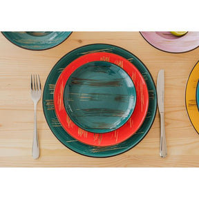Wilmax Teller 28 cm Grün Porzellan 2er Set WL-668516/A2