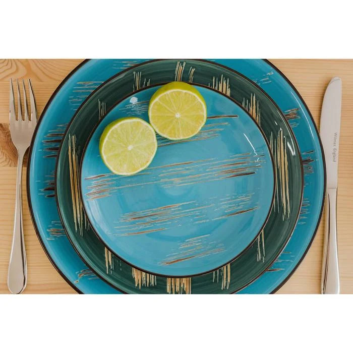 Wilmax Teller 28 cm Blau Porzellan 2er Set WL-668616/A2