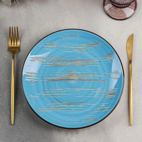 Wilmax Teller 28 cm Blau Porzellan 2er Set WL-668616/A2