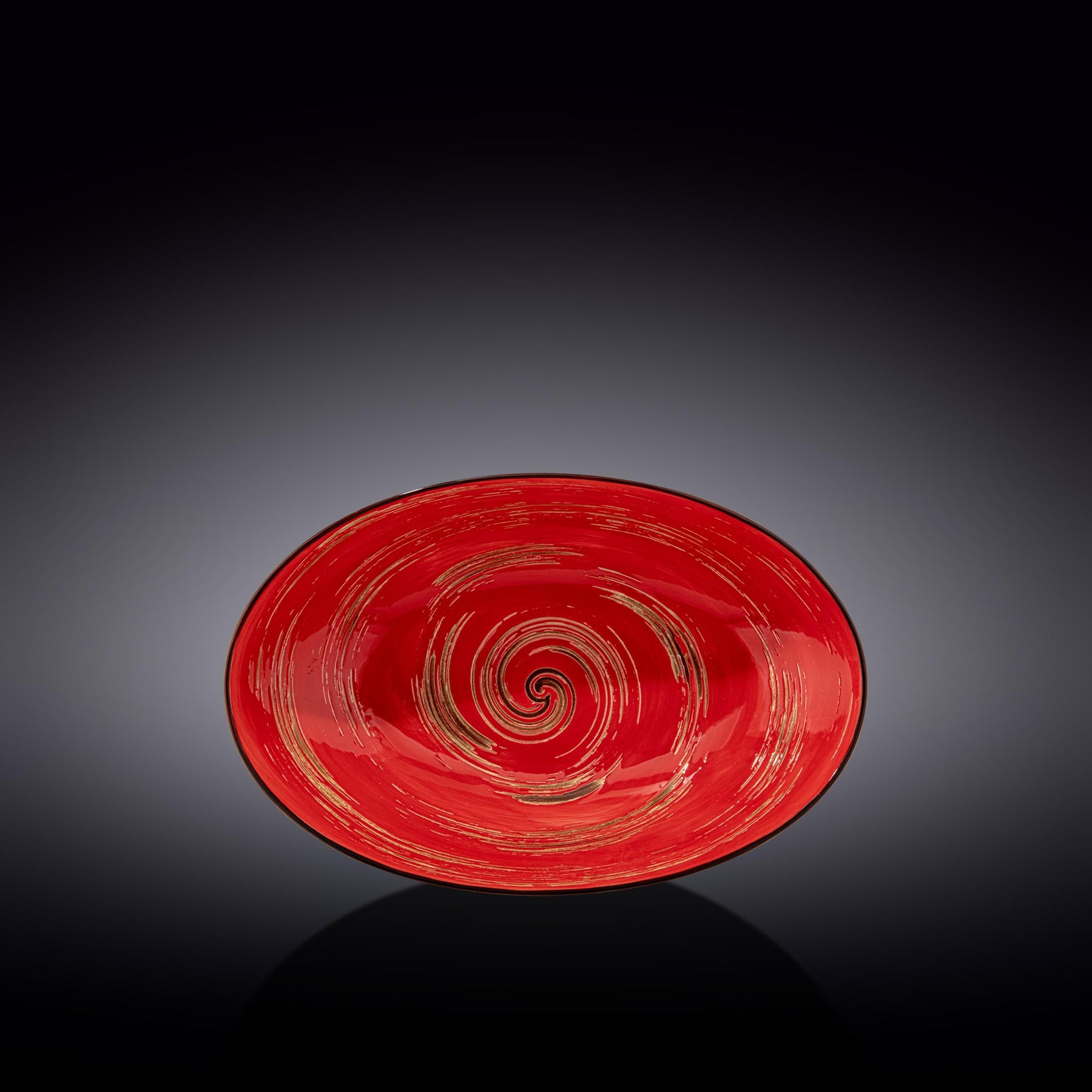 Wilmax Schale oval 25 cm Rot Porzellan WL-669240/A