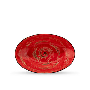 Wilmax Schale oval 30 cm Rot Porzellan WL-669241/A