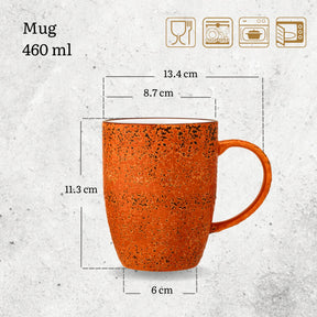Wilmax Becher 460 ml Orange Porzellan