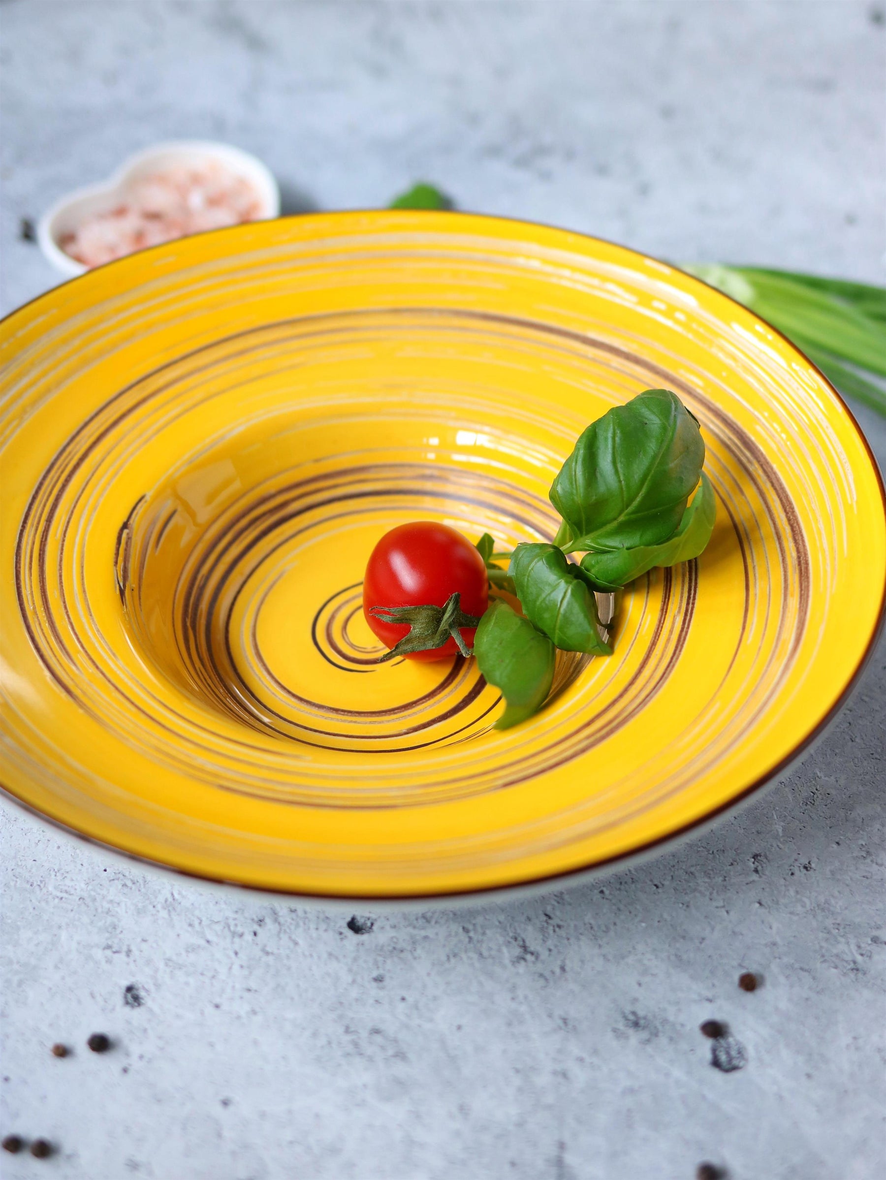 Wilmax Tiefer Teller 24 cm 200 ml Gelb Porzellan WL-669425/A