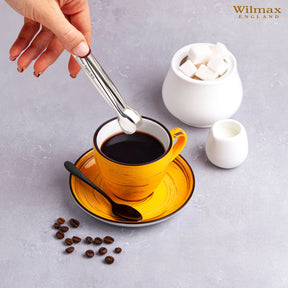 Wilmax Tasse-Untertasse 190 ml Gelb Porzellan 6er Set WL-669435/AB6
