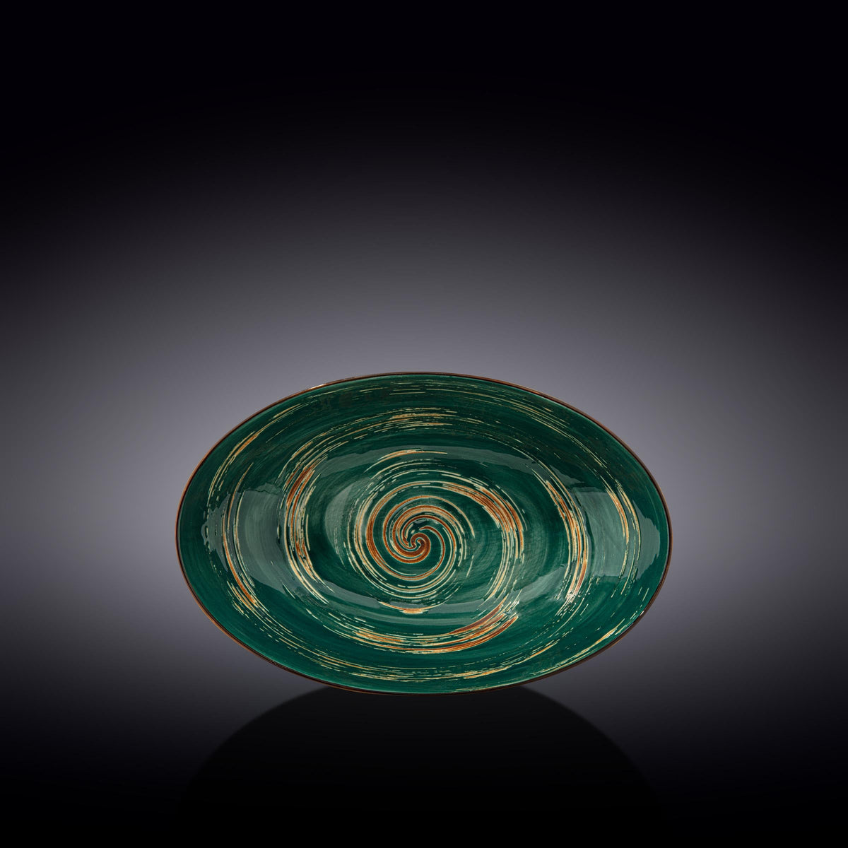Wilmax Schale oval 25x16,5 cm Grün Porzellan WL-669540/A