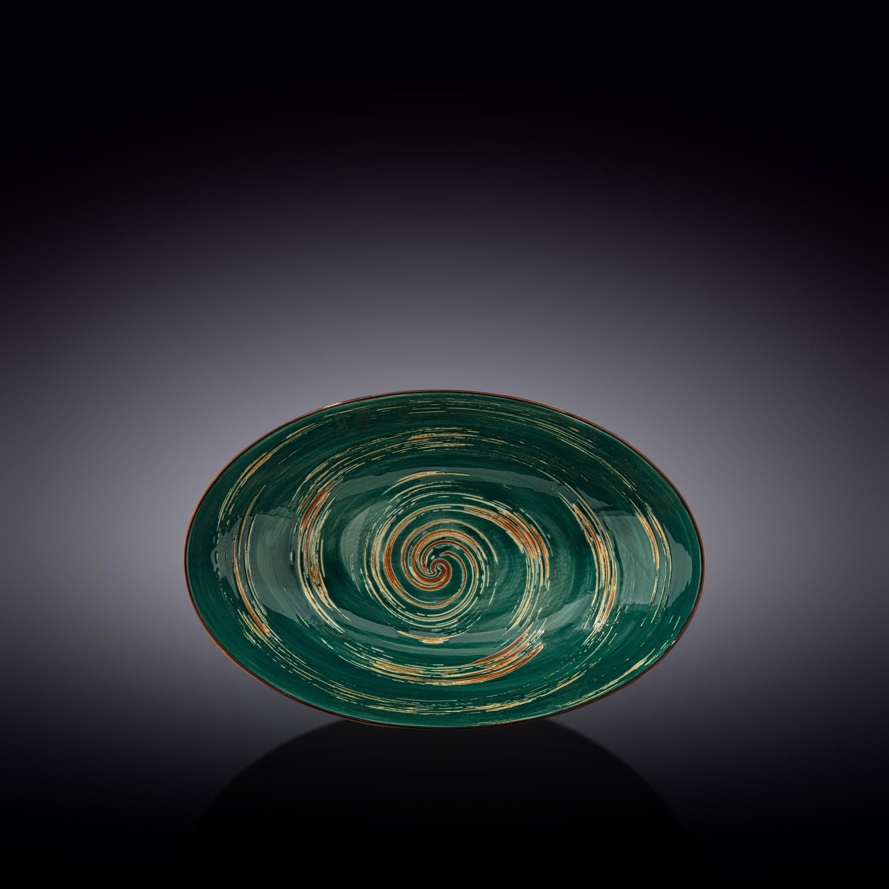 Wilmax Schale oval 25x16,5 cm Grün Porzellan WL-669540/A