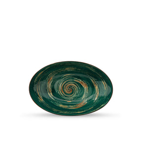 Wilmax Schale oval 25x16,5 cm Grün Porzellan WL-669540/A