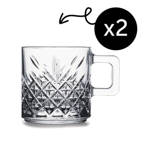 Pasabahce Timeless Mug mit Henkel - 2er Set