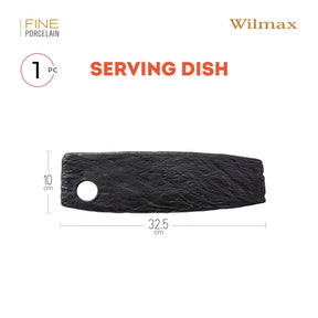 Wilmax Servierplatte SlateStone Schwarz 32.5 x 10 cm Porzellan WL-661132/A