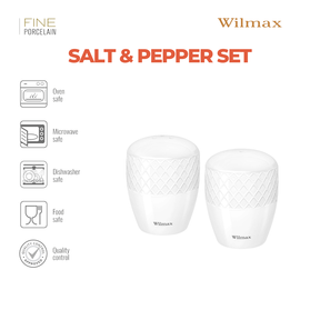 Wilmax Salz & Pfeffer Set Weiß Porzellan WL-880124/SP