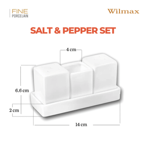 Wilmax Salz- und Pfefferstreuer Set Porzellan Weiß WL-996118/SP